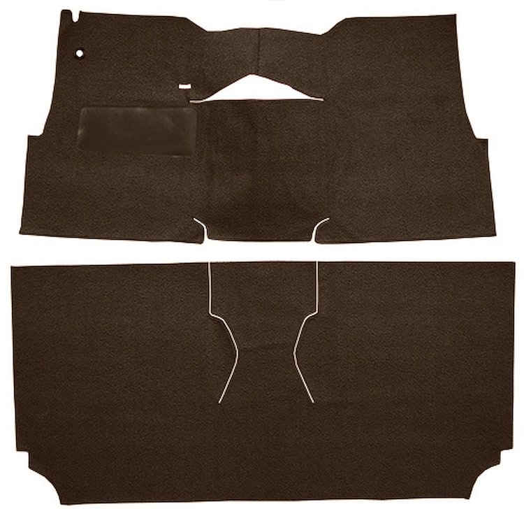 Cut-N-Sewn Loop Carpet for 1957 Chevy Bel Air, Nomad [OE-Style Jute Backing, 2-Door, Hardtop, Bucket Seats, Dark Brown]