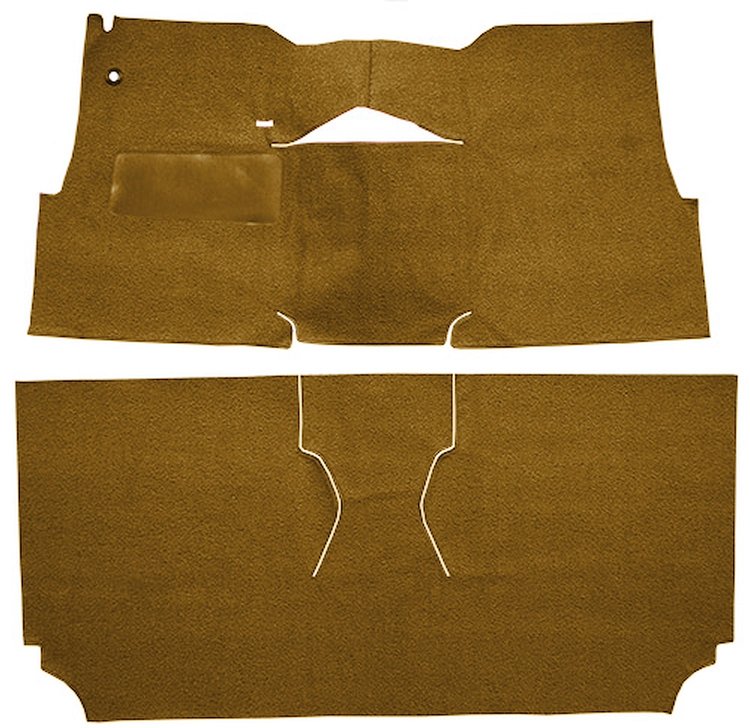 Cut-N-Sewn Loop Carpet for 1957 Chevy Bel Air, Nomad [OE-Style Jute Backing, 2-Door, Hardtop, Bucket Seats, Medium Saddle]