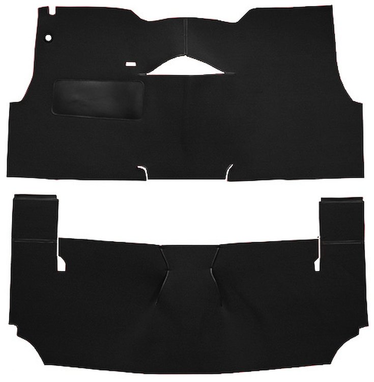 Cut-N-Sewn Loop Carpet for 1957 Chevy Bel Air [OE-Style Jute Backing, Bucket Seats, Black]