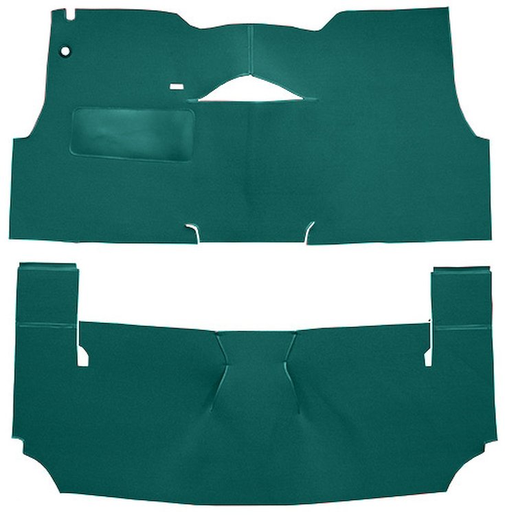 Cut-N-Sewn Loop Carpet for 1957 Chevy Bel Air [OE-Style Jute Backing, Bucket Seats, Aqua]