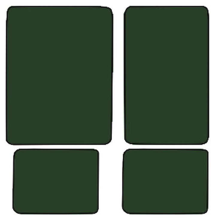 Molded Loop Floor Mats for 1966-1973 Ford Bronco [4-Piece, Dark Green]