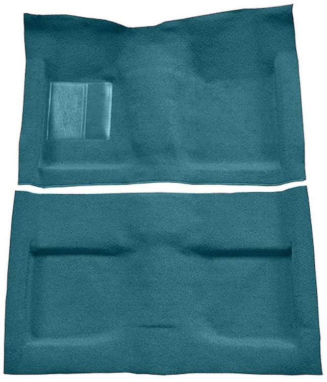Molded Loop Carpet for 1964 Ford Mustang Convertible [OE-Style Jute Backing, Medium Blue]
