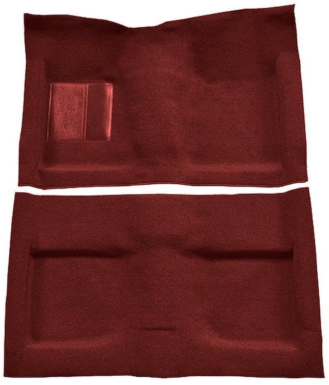 Molded Loop Carpet for 1964 Ford Mustang Convertible [OE-Style Jute Backing, Maroon]