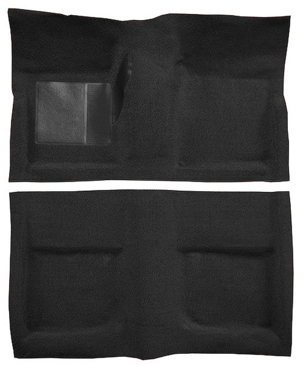 Molded Loop Carpet for 1965-1968 Ford Mustang Coupe [OE-Style Jute Backing, Black]