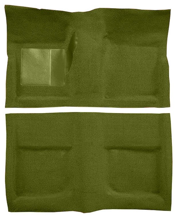 Molded Loop Carpet for 1965-1968 Ford Mustang Coupe [OE-Style Jute Backing, Moss Green]