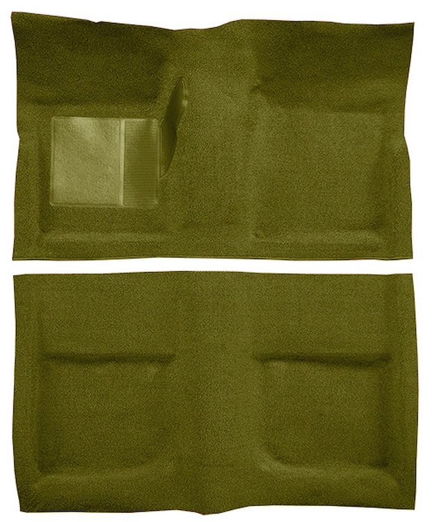 Molded Loop Carpet for 1965-1968 Ford Mustang Coupe [Mass Backing, Ivy Gold]