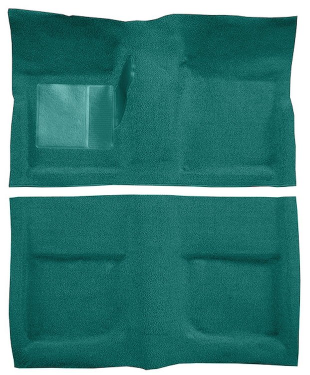 Molded Loop Carpet for 1965-1968 Ford Mustang Coupe [Mass Backing, Aqua]