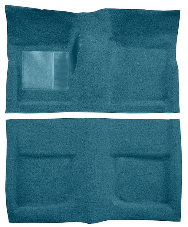 Molded Loop Carpet for 1965-1968 Ford Mustang Coupe [Mass Backing, Ford Blue]