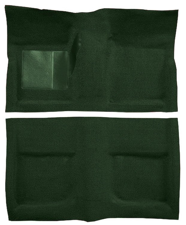 Molded Loop Carpet for 1965-1968 Ford Mustang Coupe [Mass Backing, Dark Green]