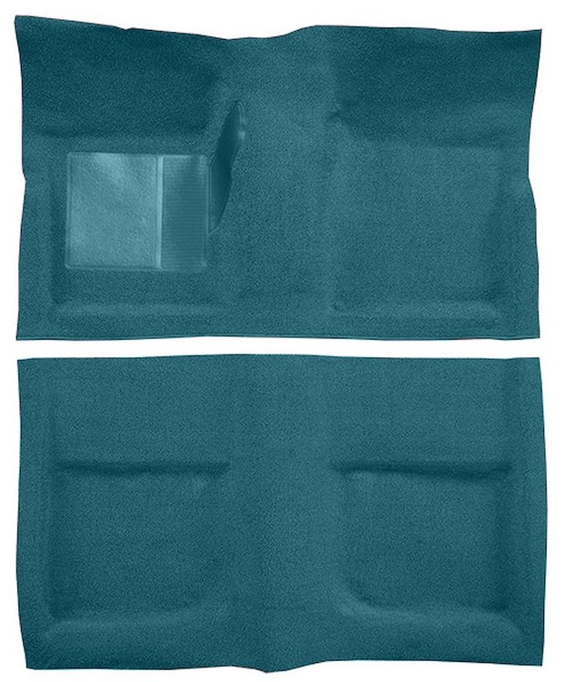 Molded Loop Carpet for 1965-1968 Ford Mustang Coupe [Mass Backing, Medium Blue]