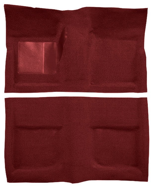 Molded Loop Carpet for 1965-1968 Ford Mustang Coupe [Mass Backing, Maroon]