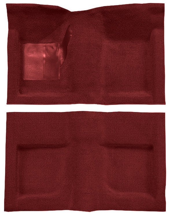 Molded Loop Carpet for 1965-1968 Ford Mustang Convertible [OE-Style Jute Backing, Maroon]