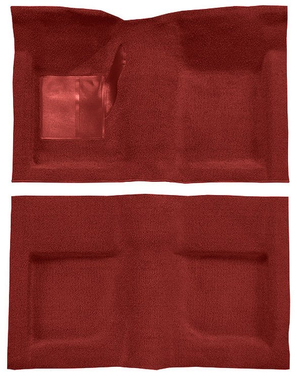 Molded Loop Carpet for 1965-1968 Ford Mustang Convertible [Mass Backing, Red]