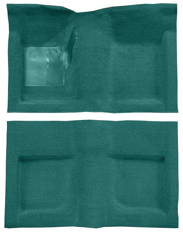 Molded Loop Carpet for 1965-1968 Ford Mustang Convertible [Mass Backing, Aqua]