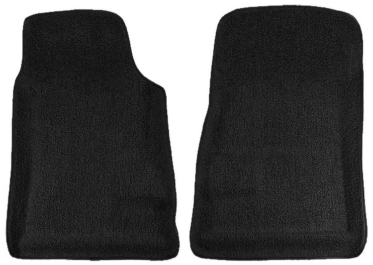 Contour Molded Loop Floor Mats for 1967-1969 Chevrolet Camaro, Ponitac Firebird/Trans Am [2-Piece, Waterproof Backing, Black]