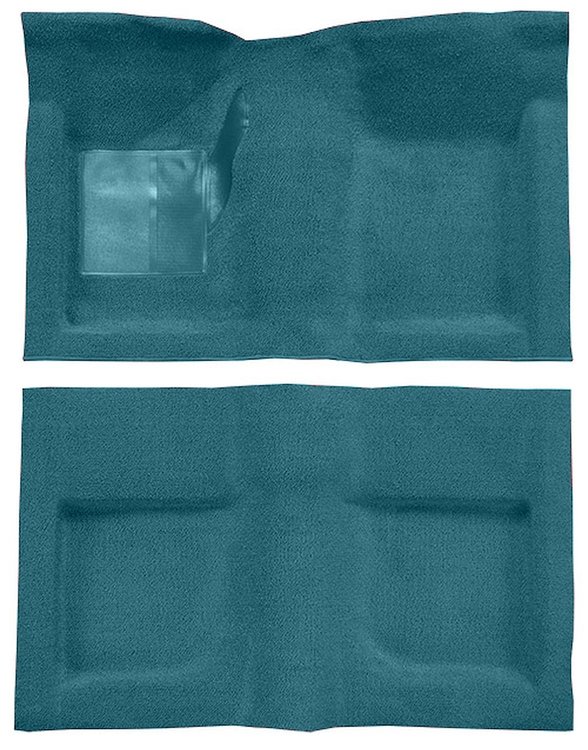 Molded Loop Carpet for 1965-1968 Ford Mustang Convertible [Mass Backing, Medium Blue]