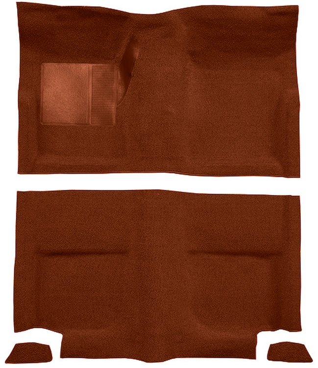 Molded Loop Carpet for 1965-1968 Ford Mustang Fastback [OE-Style Jute Backing, Emberglow]