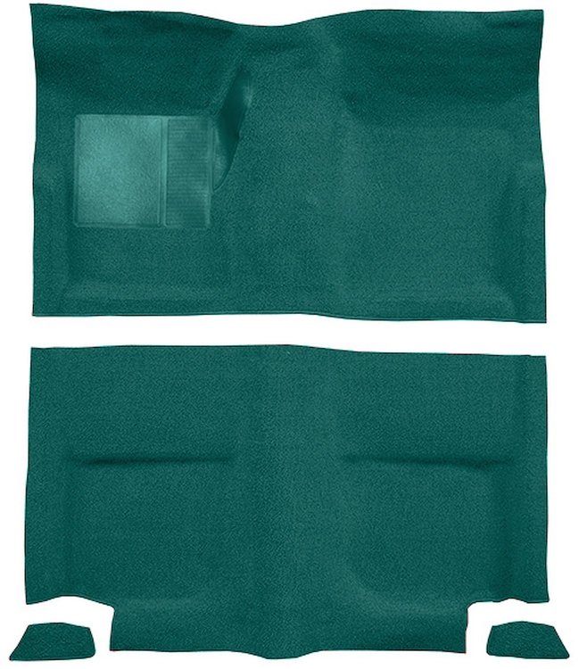 Molded Loop Carpet for 1965-1968 Ford Mustang Fastback [OE-Style Jute Backing, Aqua]