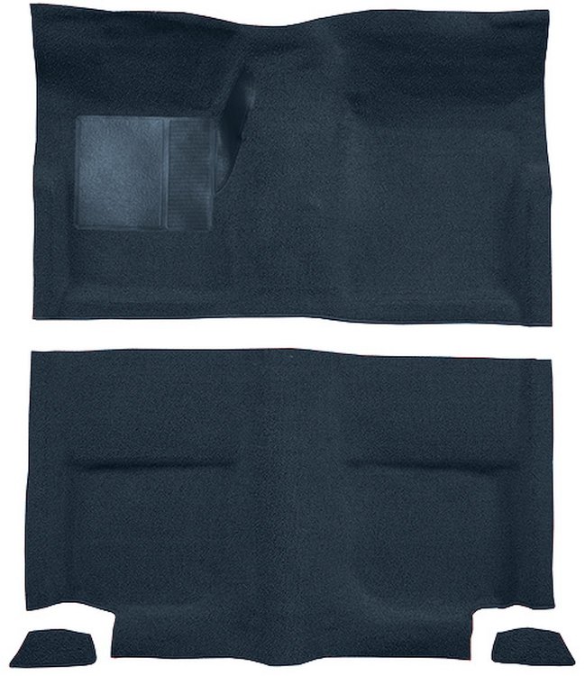 Molded Loop Carpet for 1965-1968 Ford Mustang Fastback [OE-Style Jute Backing, Dark Blue]