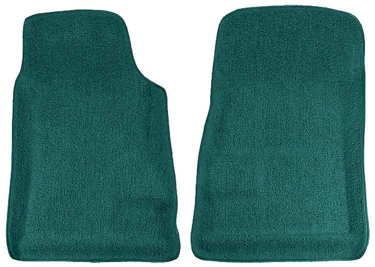 Contour Molded Loop Floor Mats for 1967-1969 Chevrolet Camaro, Ponitac Firebird/Trans Am [2-Piece, Waterproof Backing, Aqua]