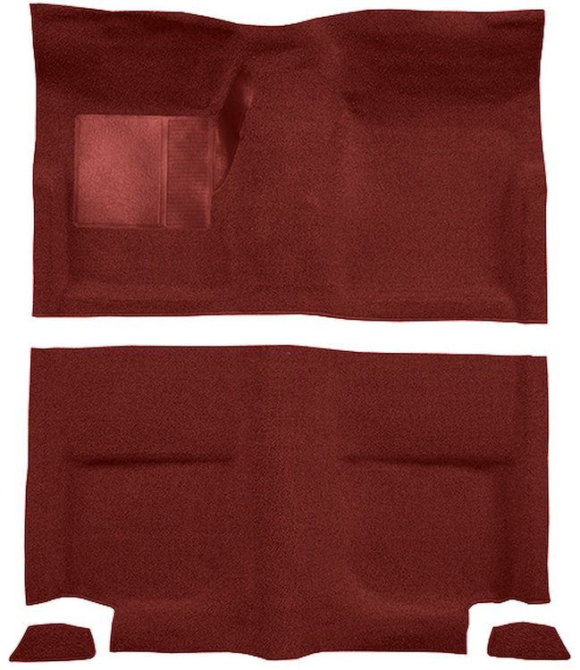 Molded Loop Carpet for 1965-1968 Ford Mustang Fastback [OE-Style Jute Backing, Maroon]