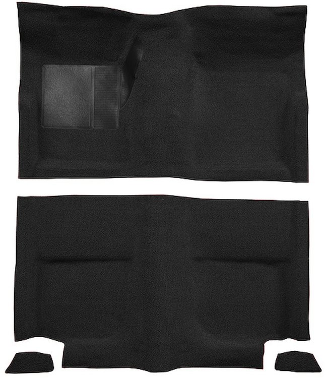 Molded Loop Carpet for 1965-1968 Ford Mustang Fastback [Mass Backing, Black]
