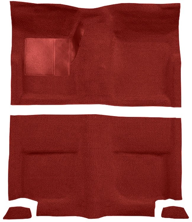 Molded Loop Carpet for 1965-1968 Ford Mustang Fastback [Mass Backing, Red]