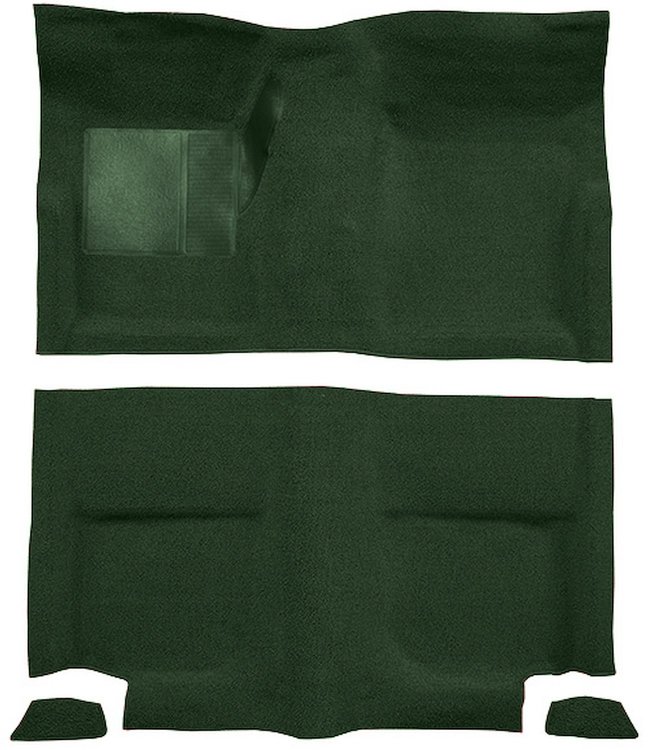 Molded Loop Carpet for 1965-1968 Ford Mustang Fastback [Mass Backing, Dark Green]