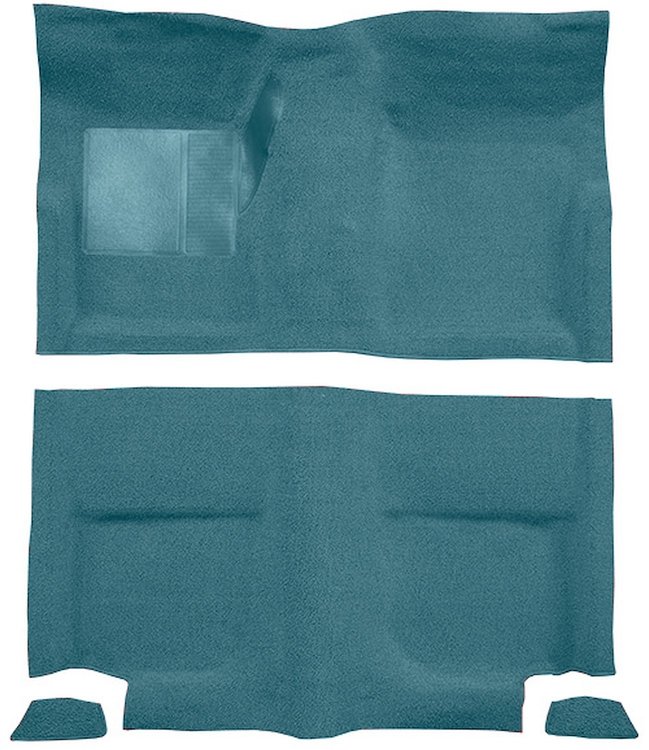 Molded Loop Carpet for 1965-1968 Ford Mustang Fastback [Mass Backing, Medium Blue]