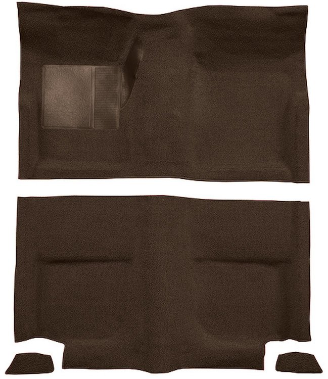 Molded Loop Carpet for 1965-1968 Ford Mustang Fastback [Mass Backing, Dark Brown]