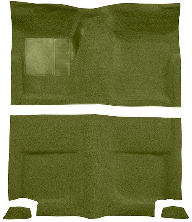 Molded Loop Carpet for 1965-1968 Ford Mustang Fastback [Mass Backing, Moss Green]