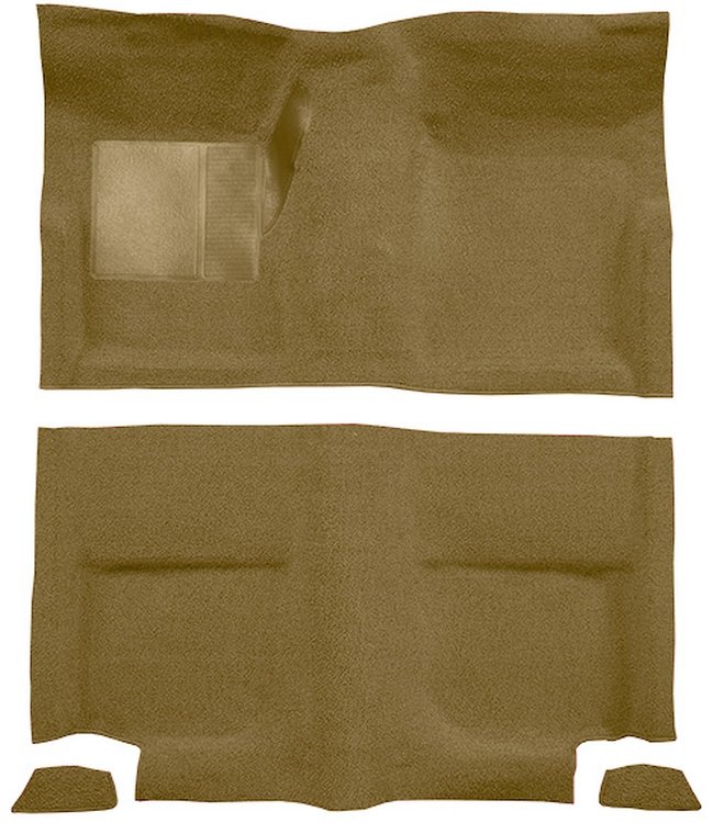 Molded Loop Carpet for 1965-1968 Ford Mustang Fastback [Mass Backing, Parchment]