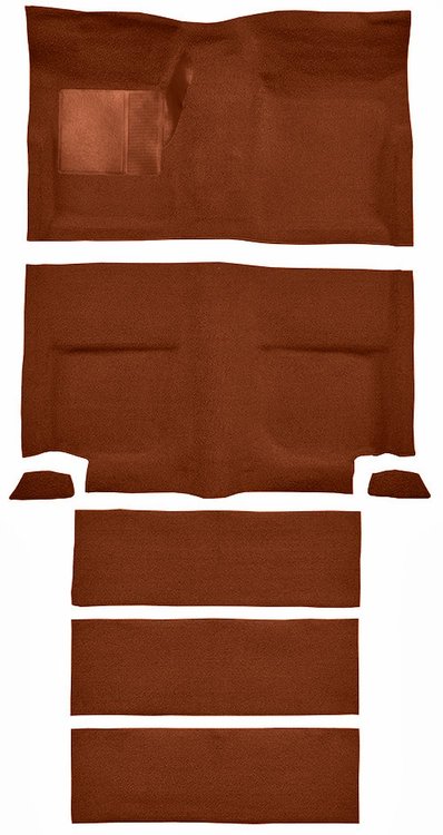Molded Loop Carpet for 1965-1968 Ford Mustang Fastback [Mass Backing, With Folddowns, Emberglow]