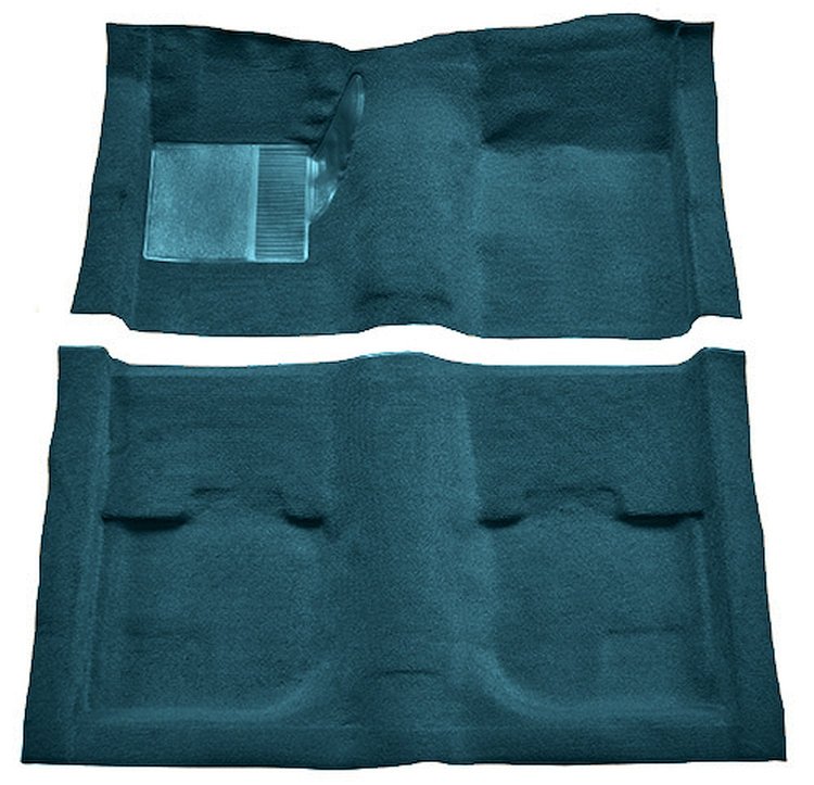 Molded Nylon-Loop Passenger Area Carpet for 1969-1970 Ford Mustang Coupe and Fastback [Mass Backing, Medium Blue]