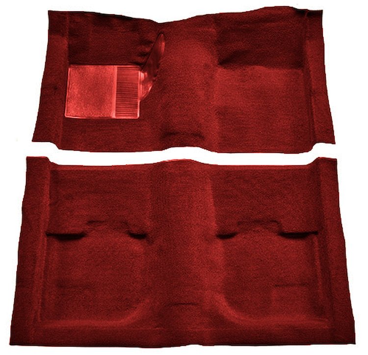 Molded Nylon-Loop Passenger Area Carpet for 1969-1970 Ford Mustang Coupe and Fastback [Mass Backing, Red]