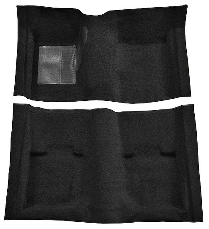 Molded Nylon-Loop Carpet for 1969-1970 Ford Mustang Convertible [Mass Backing, Black]
