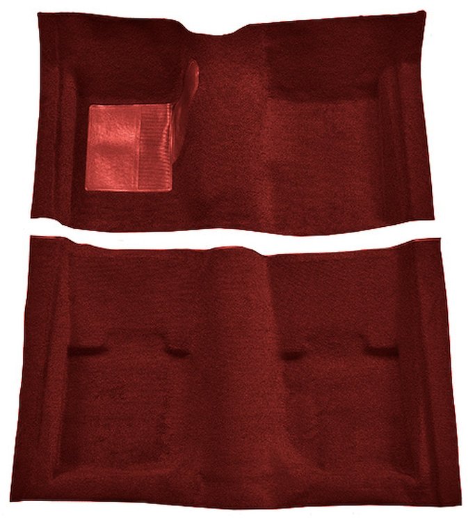 Molded Nylon-Loop Carpet for 1969-1970 Ford Mustang Convertible [Mass Backing, Red]