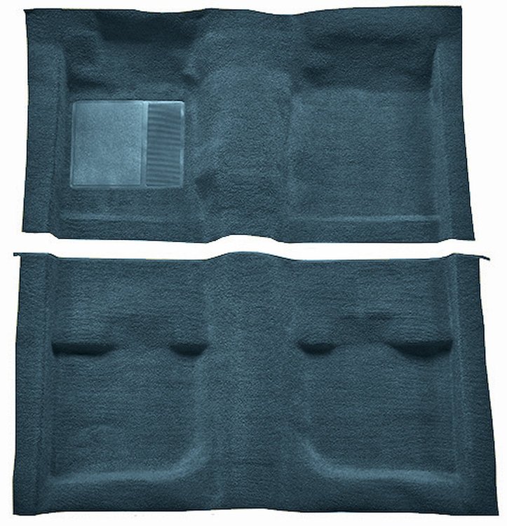 Molded Nylon-Loop Passenger Area Carpet for 1971-1973 Ford Mustang Coupe and Fastback [Mass Backing, Medium Blue]