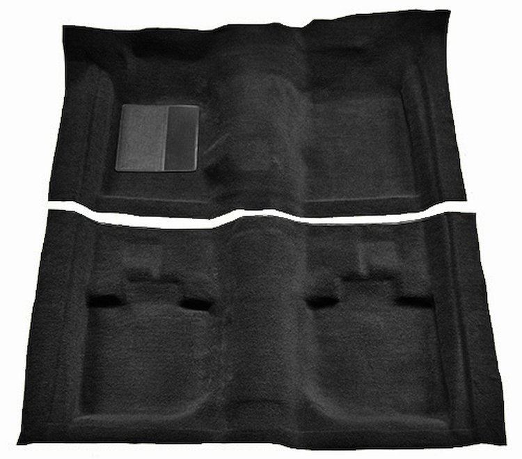 Molded Nylon-Loop Passenger Area Carpet for 1971-1973 Ford Mustang Convertible [Mass Backing, Black]