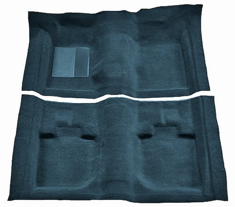 Molded Nylon-Loop Passenger Area Carpet for 1971-1973 Ford Mustang Convertible [Mass Backing, Medium Blue]