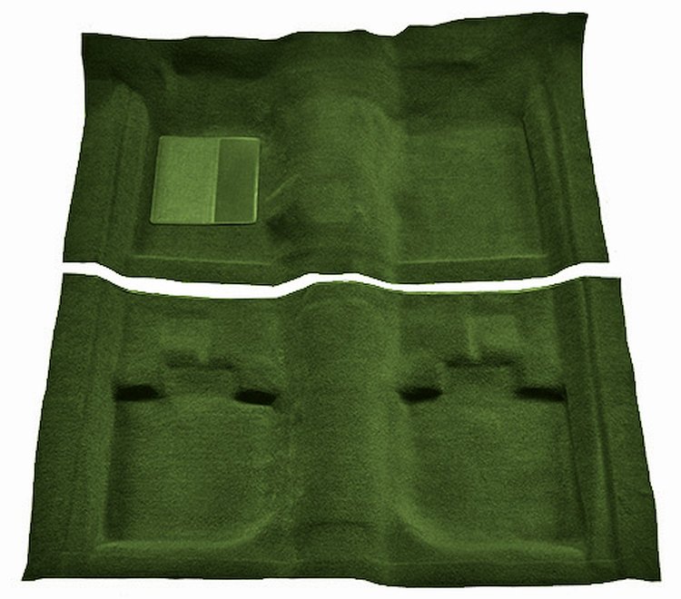 Molded Nylon-Loop Passenger Area Carpet for 1971-1973 Ford Mustang Convertible [Mass Backing, Green]