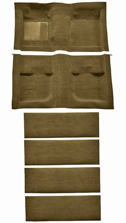 Molded Nylon-Loop Passenger and Fold Down Seat Area Carpet for 1971-1973 Ford Mustang [Mass Backing, Medium Saddle]