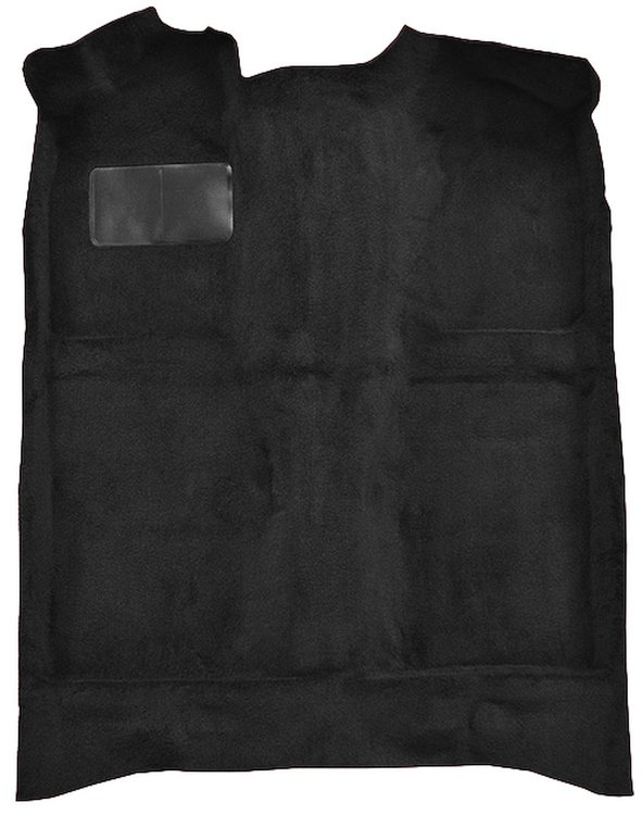 Molded Cut Pile Passenger Area Carpet for 1979-1981 Ford Mustang, Mercury Capri [OE-Style Jute Backing, Black]