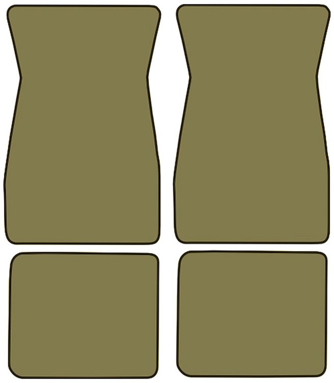 Molded Loop Floor Mats for 1970-1973 Chevrolet Camaro, Ponitac Firebird/Trans Am [4-Piece, Sandalwood]