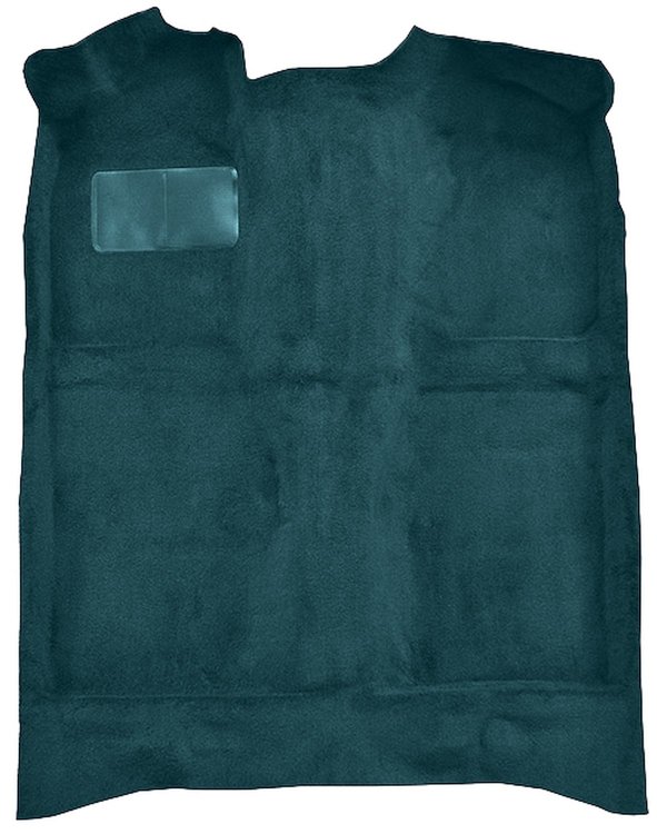 Molded Cut Pile Passenger Area Carpet for 1979-1981 Ford Mustang, Mercury Capri [OE-Style Jute Backing, Ocean Blue/Bright Blue]