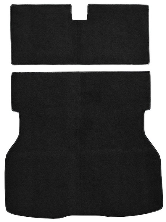 Molded Cut Pile Cargo Area (Back Panel/Seat Back) Carpet for 1979-1982 Ford Mustang, Mercury Capri [OE-Style Jute Backing, Black