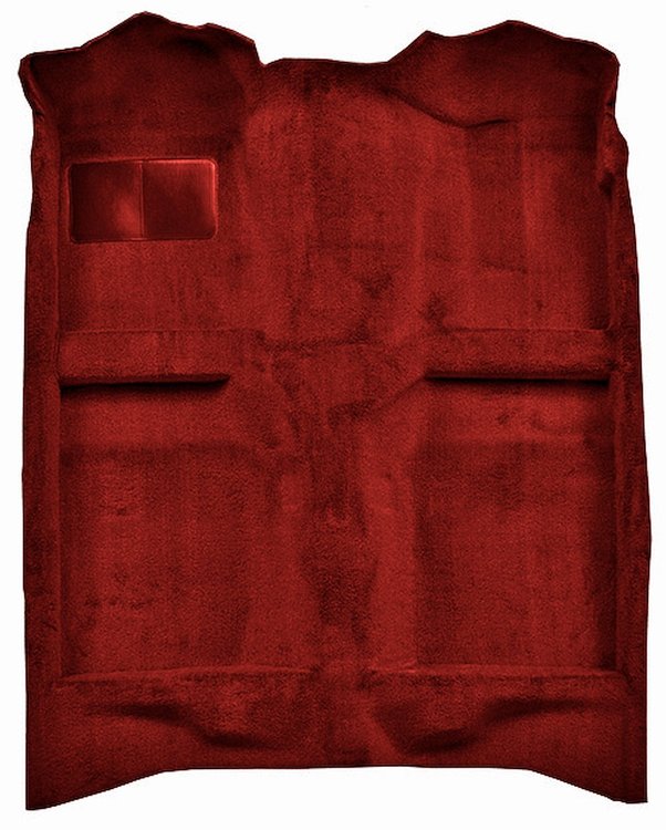Molded Cut Pile Passenger Area Carpet for 1982-1986 Mercury Capri, 1982-1993 Ford Mustang [Mass Backing, Red]