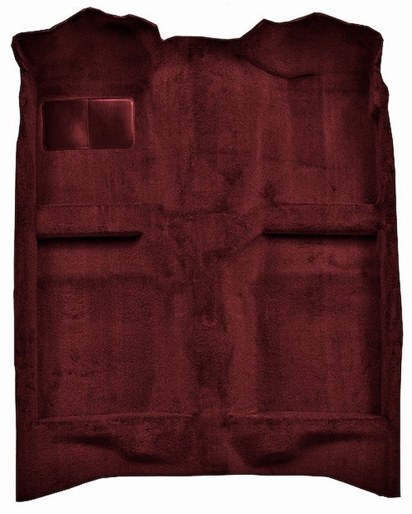 Molded Cut Pile Passenger Area Carpet for 1982-1986 Mercury Capri, 1982-1993 Ford Mustang [Mass Backing, Maroon]
