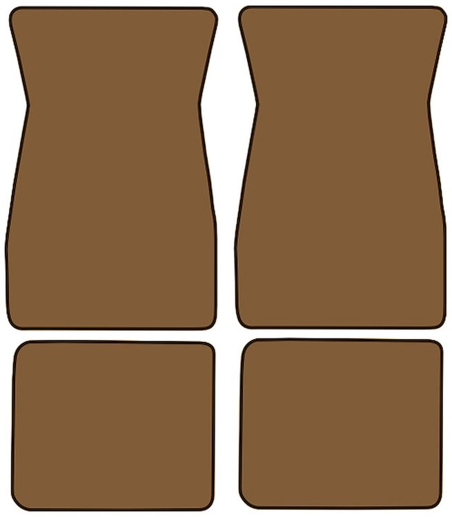Molded Cut Pile Floor Mats for 1974-1981 Chevrolet Camaro, Ponitac Firebird/Trans Am [4-Piece, Buckskin]