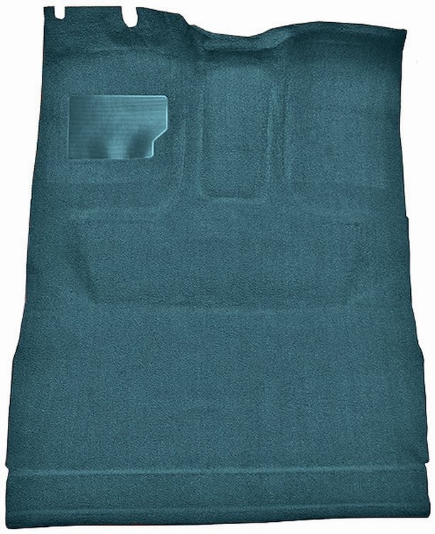 Molded Cut Pile Interior Carpet for 1974-1979 Ford F-150, F-250, F-350 [Ext. Cab, High Tunnel, OE-Style Jute Backing, Blue]